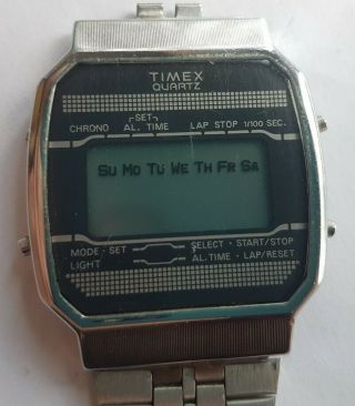 Vintage TIMEX Men ' s Digital Quartz Watch For Repairs 2