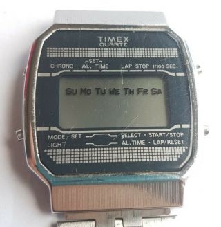 Vintage TIMEX Men ' s Digital Quartz Watch For Repairs 3