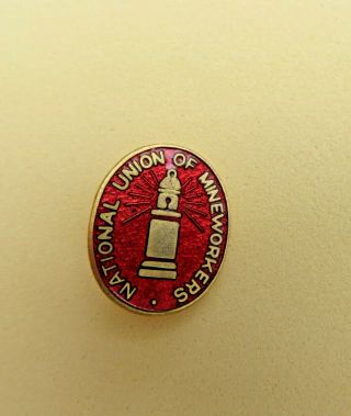 Vintage Num National Union Of Mineworkers Miners Enamelled Pin Badge
