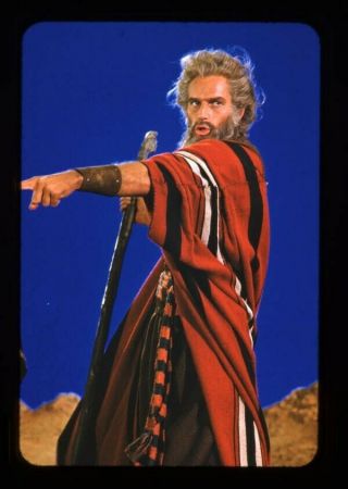 Charlton Heston Moses Ten Commandments Vivid Color 35mm Transparency