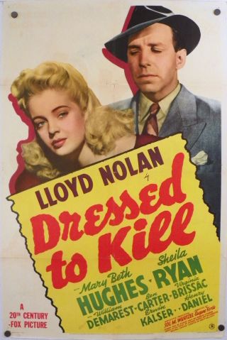 Dressed To Kill (1941) - U.  S.  One Sheet Movie Poster (27 " X 41 ")