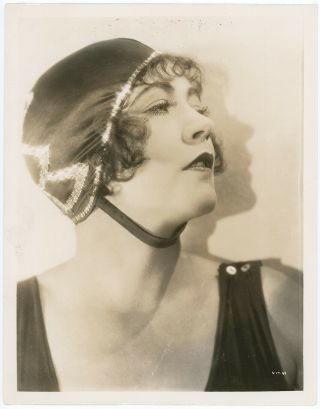 Pretty Renée Adorée In Swim Cap Art Deco 1928 Flapper Bathing Beauty Photograph
