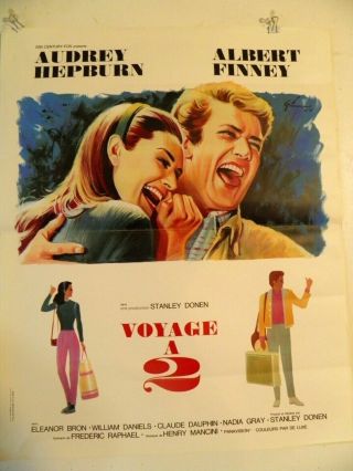 Two For The Road 1967 Small French Poster 18 By 22 Audrey Hepburn Albert Finney