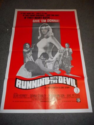 Running With The Devil - Folded Poster - 1973 - Donna Stanley