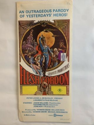 Flesh Gordon Australian Daybill Movie Poster Cult 70s Adult Sci - Fi Classic