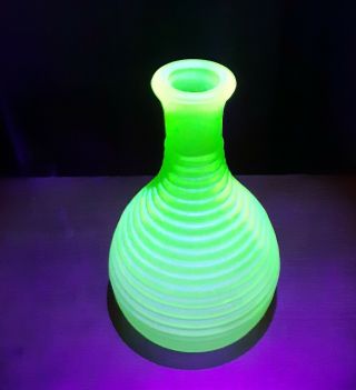 Vintage Green Uranium Vaseline Glass Frigidaire Bottle Water Jug