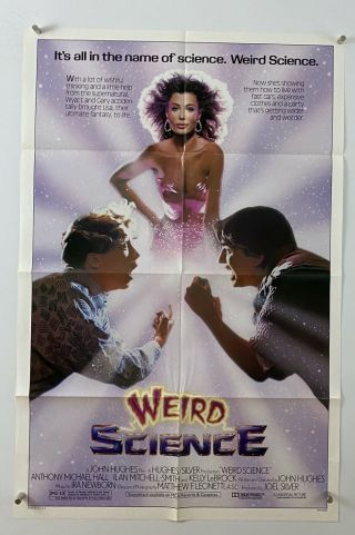 Weird Science Movie Poster (veryfine, ) One Sheet 1985 Sci - Fi Comedy 5805