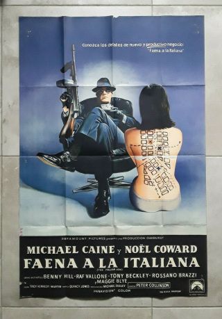 The Italian Job Movie Poster Michael Caine Cult Noel Coward Raf Vallone