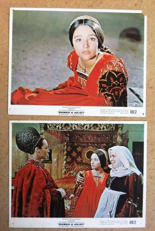 (set Of 5) Romeo & Juliet Olivia Hussey 11x14 & 8x10 " Org.  U.  S Lobby Cards 1969