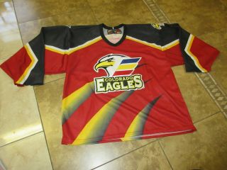 Vtg Sp Colorado Eagles Jersey L Men Sport Chl Ice Hockey Nhl Sewn 90s Usa