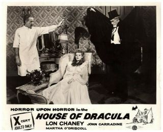 House Of Dracula Lobby Card Onslow Stevens Martha O 