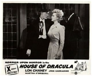 House Of Dracula Lobby Card John Carradine Martha O 