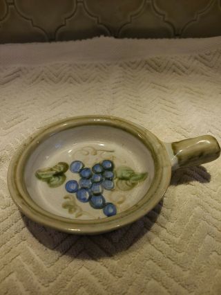 Vintage John B Taylor Ceramics 6” Soup /dessert Bowl With Handle (olive Green)