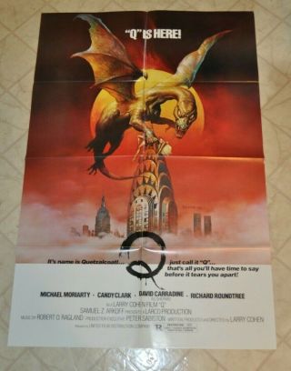 Q The Winged Serpent Movie Poster 1983 27x41 1sht Carradine