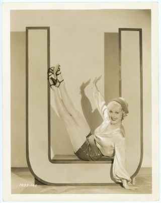 Pre - Code Pin - Up Cutie Marjorie Reynolds 1933 College Humor Photograph