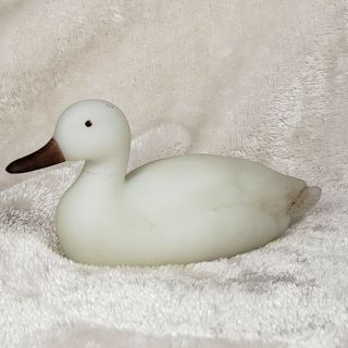 Vintage Fenton Glass Mallard Hen Duck Figurine Signed And Hand Painted