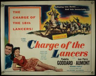 Charge Of The Lancers,  Paulette Goddard,  Hs Poster,  Hs22a