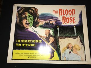 The Blood Rose 22x28 U.  S Half Sheet - Horror Artwork