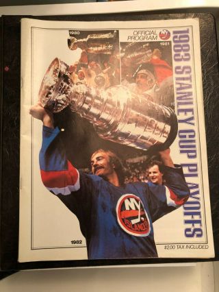 Vintage 1983 Ny Islanders Stanley Cup Playoffs Official Program,  2 Ticket Stubs