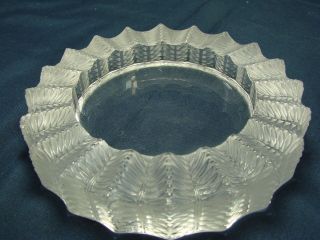 R Lalique Clear & Frosted Crystal Jamaique Ashtray C.  1928
