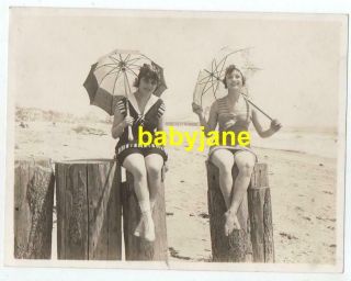 Betty Compson Billie Rhodes 6x8 Photo 1916 Bathing Suit Pinup Double Wt