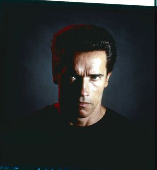 Arnold Schwarzenegger Studio Portrait Color Photo Transparency Slide
