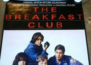 THE BREAKFAST CLUB Orig 1985 Soundtrack POSTER One Sheet ROLLED,  NEVER FOLDED 2