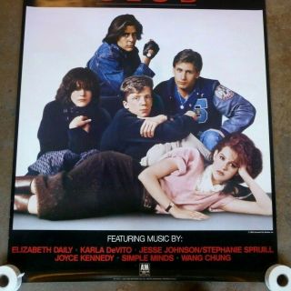 THE BREAKFAST CLUB Orig 1985 Soundtrack POSTER One Sheet ROLLED,  NEVER FOLDED 3