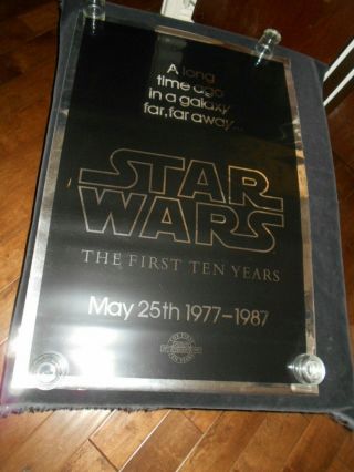 Star Wars 10th Anniversary Rolled One Sheet Poster Mylar Sci Fi