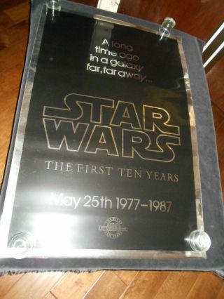 Star Wars 10th Anniversary Rolled One Sheet Poster Mylar Sci Fi 2