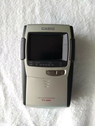 Portable Tv Vintage Casio Tv - 880 Lcd Color Television - Turns On