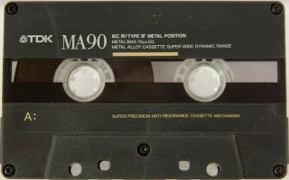 Vtg Tdk Ma 90 Blank/recordable Cassette Tape - E1 - Type Iv Metal