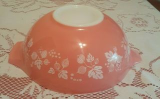 Vintage Pyrex Pink Gooseberry Cinderella Mixing Nesting Bowl 444 - 4 Quart