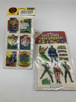 Dc Comics Vintage 1982 Stickers Batman Robin Superman Aquaman Green Lantern