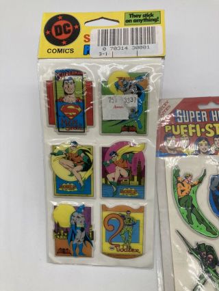 Dc Comics Vintage 1982 Stickers Batman Robin Superman Aquaman Green Lantern 2