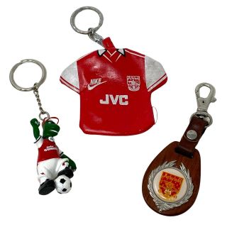 Rare Vintage Arsenal Collectible Keyrings Key Chains Key Ring Football 90s