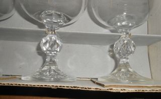 Set of 6 Claudia Vintage Wine Water Glasses Bohemian Crystal 2