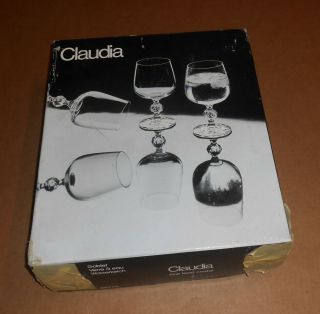 Set of 6 Claudia Vintage Wine Water Glasses Bohemian Crystal 3