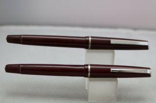 Vintage Osmiroid No.  75 Burgundy Fountain Pens,  2 Nib Types,  Uk Seller
