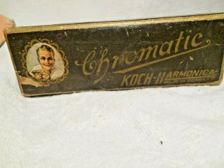 Vintage Chromatic Koch Harmonica Made In Germany W/ Box