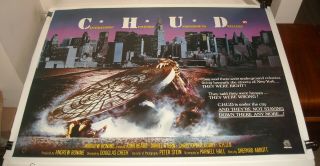 Rolled C.  H.  U.  D Uk Movie Poster Daniel Stern John Heard Christopher Curry Horror