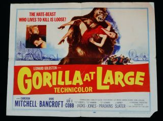 Gorilla At Large 1954 Cameron Mitchell Ann Bancroft Film - Noir Mystery Sexy