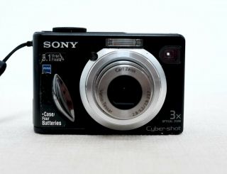 Vintage SONY Cyber Shot DSC - W15 Compact Digital Camera - Black 2