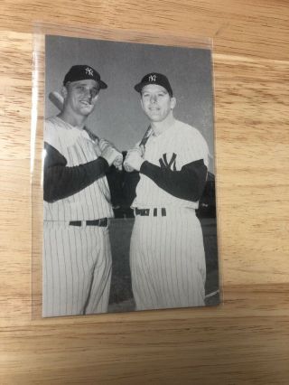 Vintage Mickey Mantle & Roger Maris Post Card Tcma York Yankees
