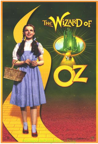 The Wizard Of Oz Movie Poster Set Of 4 From 1999 Video Store Re - Release