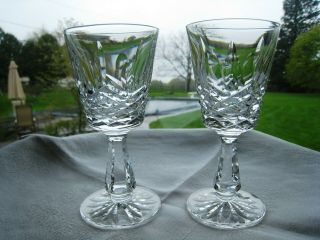 Waterford Irish Crystal.  Kenmare Pattern.  Two 5 " Port Wine Glasses.  Signed
