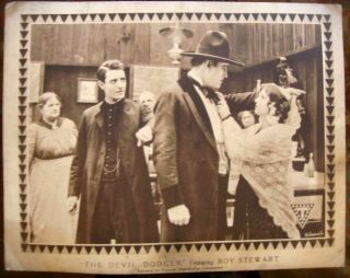 Devil Dodger Lobby Card Lc Movie Poster 11x14 " Silent Western Film 1917