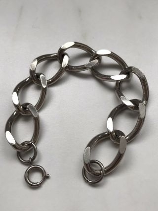 Vintage Silver Metal Bracelet,  Unisex