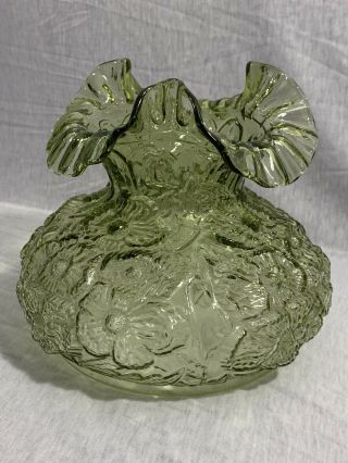 Vintage Fenton Glass Poppy Oil Lamp Globe Shade