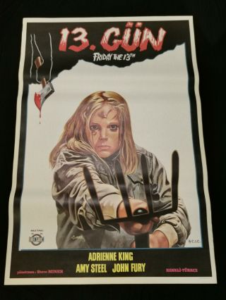 Friday The 13th Movie Poster Betsy Palmer Adrienne King Turkish